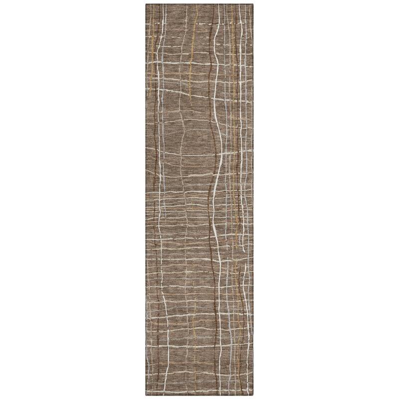 Machine Washable Indoor/ Outdoor Modern Century Chantille Rug