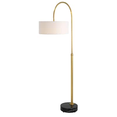 Uttermost Huxford Brass Arch Floor Lamp - 27"W x 68.5"H x 17"D