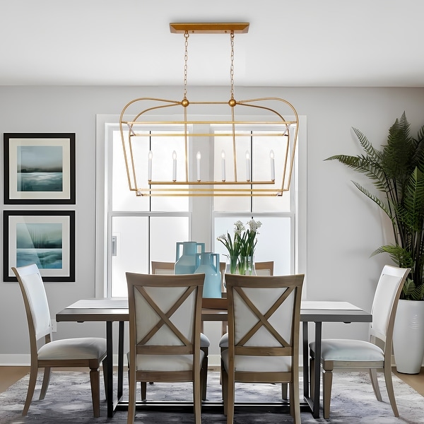 Linear lantern chandelier store