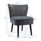 preview thumbnail 30 of 31, Costway Set of 2 Armless Accent Chair Upholstered Leisure Chair Single - 23'' x 27.5'' x 30''