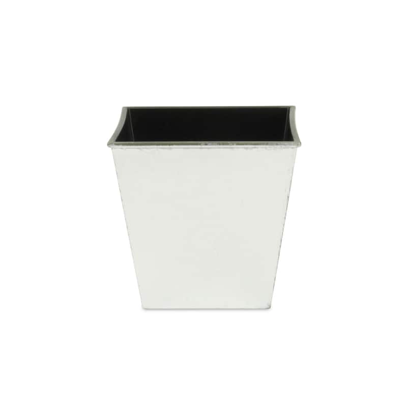 HomeRoots 5" Silver Recycled Plastic Indoor Outdoor Square Nursery Pot