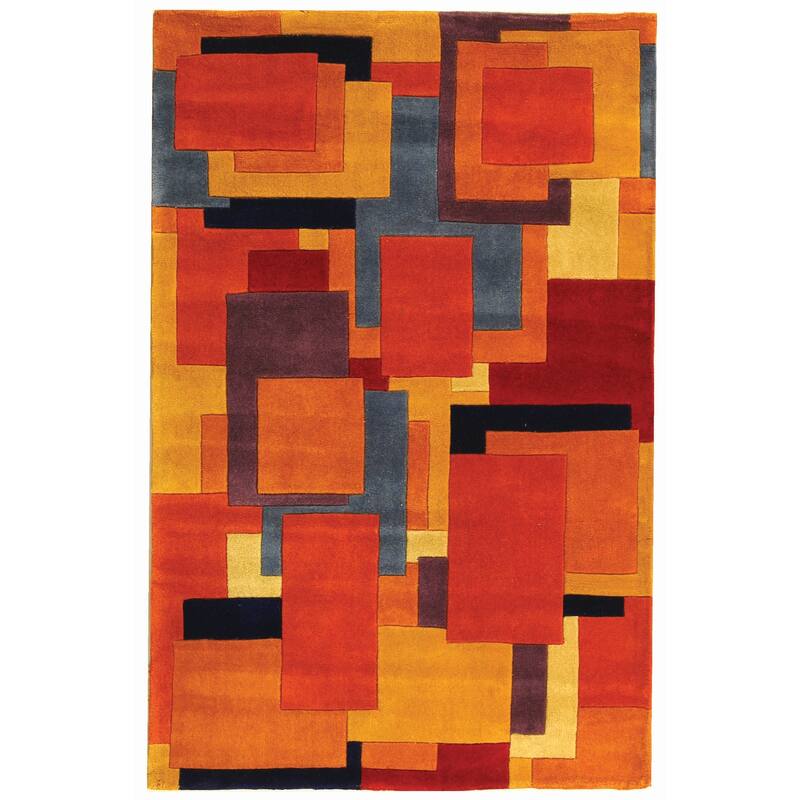 SAFAVIEH Handmade Rodeo Drive Mentore Mid-Century Modern Abstract Wool Rug