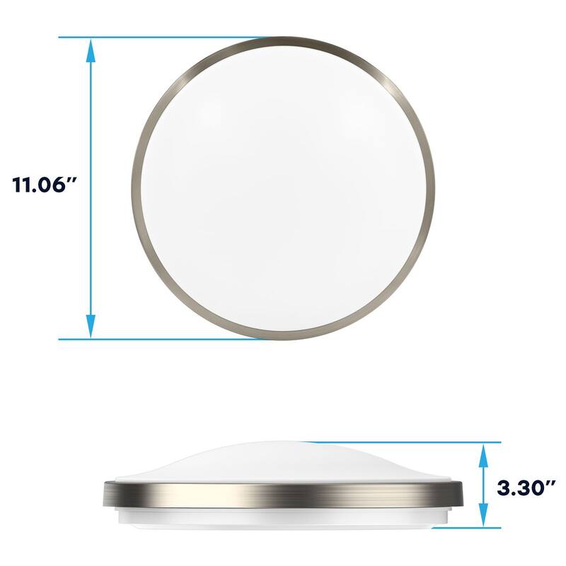 Luxrite Motion Sensor LED Flush Mount Ceiling Light, 11 Inch, 5CCT 2700K-5000K, 16W, 1200LM, ETL