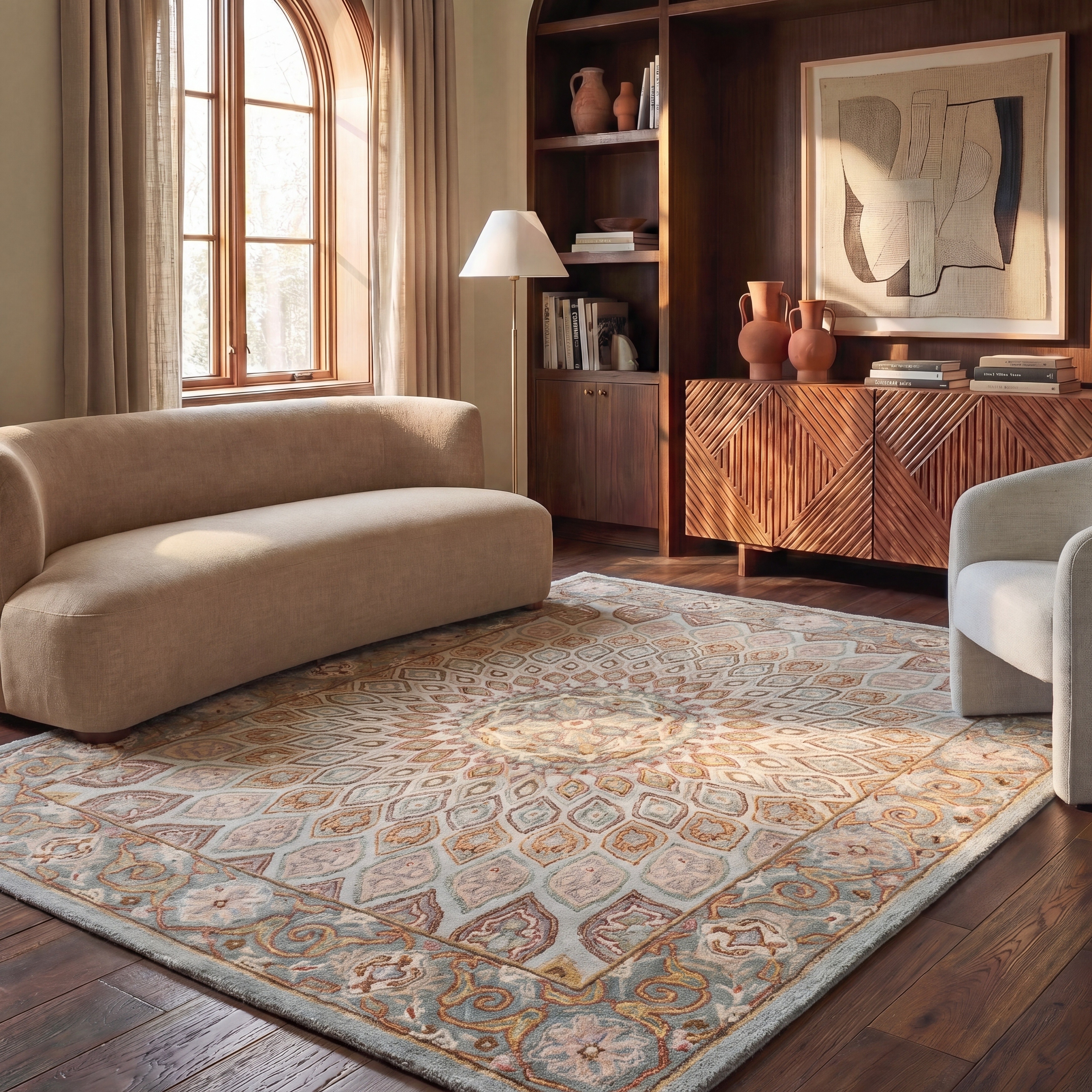 SAFAVIEH Handmade Heritage Wayfarer Traditional Oriental Wool Rug