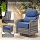 preview thumbnail 34 of 101, Outdoor Sofa with 6-Inch Thick Cushions Furniture for Porch