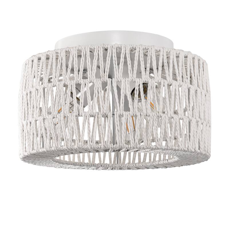 Boho Plug in Pendant Light Bohemian Rattan Pendant Light Hand-Woven Cage Shade for Bedroom, Dining Room, Kitchen, Restaurant