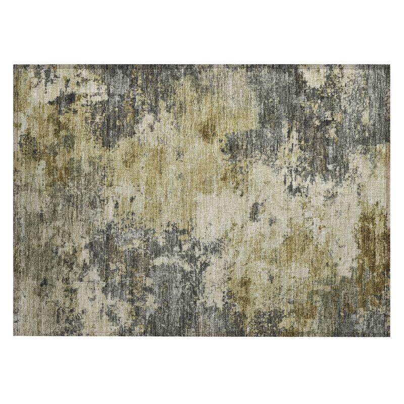 Machine Washable Indoor/ Outdoor Casual Contemporary Chantille Rug