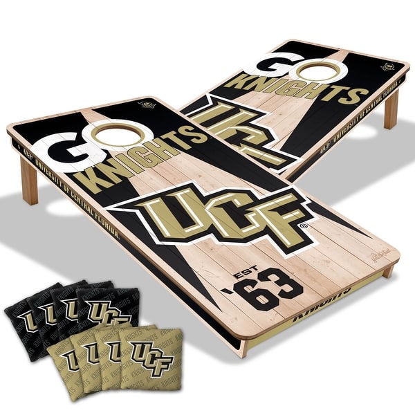 slide 2 of 6, Central Florida Knights NCAA 2x4 Cornhole Board Set Include Carrying Case