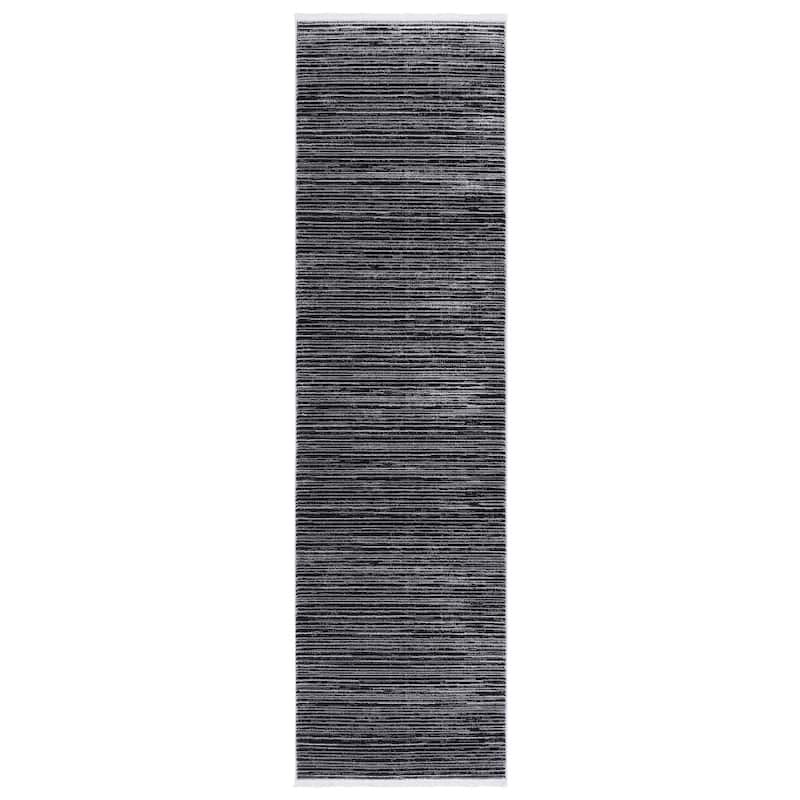 SAFAVIEH Mila Hansina Modern & Contemporary Rug - 2'2" x 8' Runner - Beige/Black