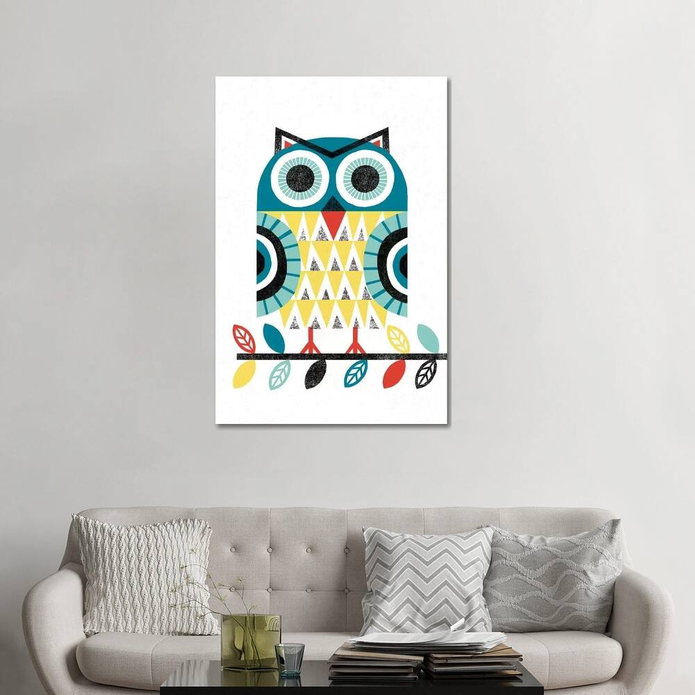 iCanvas "Folk Lodge (Owl II)" by Michael Mullan Canvas Print