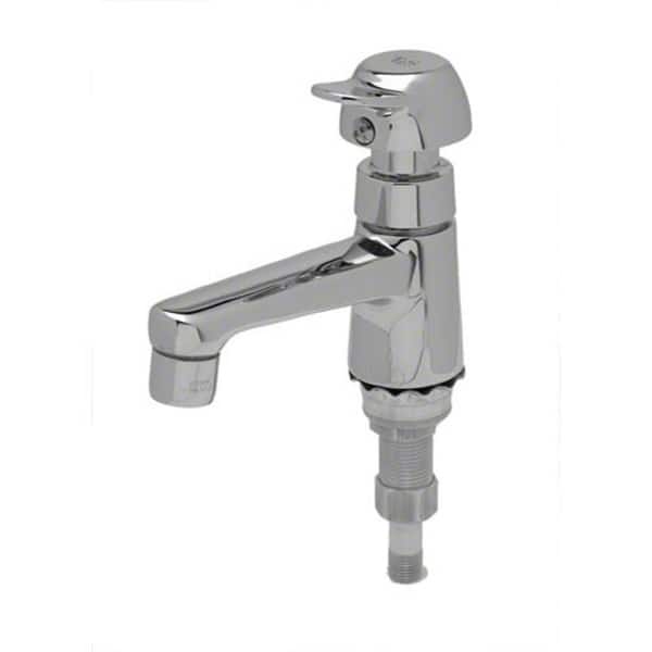 slide 2 of 2, T and S Brass Self-Closing Metering Sill Faucet with Push-Button, 1/2"