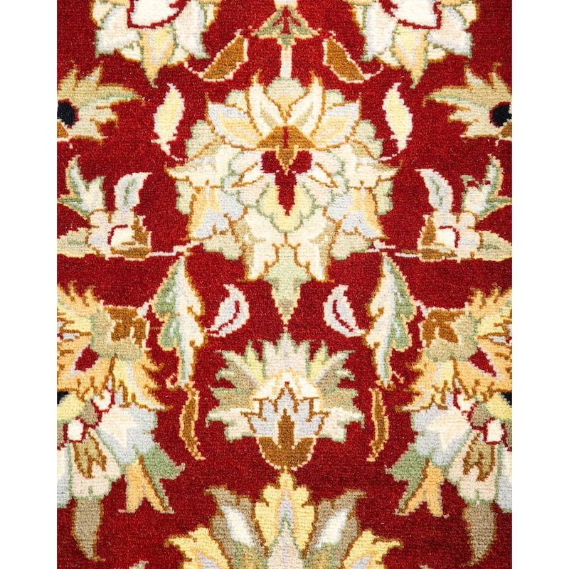 Overton Handknotted Wool Traditional Oriental Red Area Rug - 3' x 5'