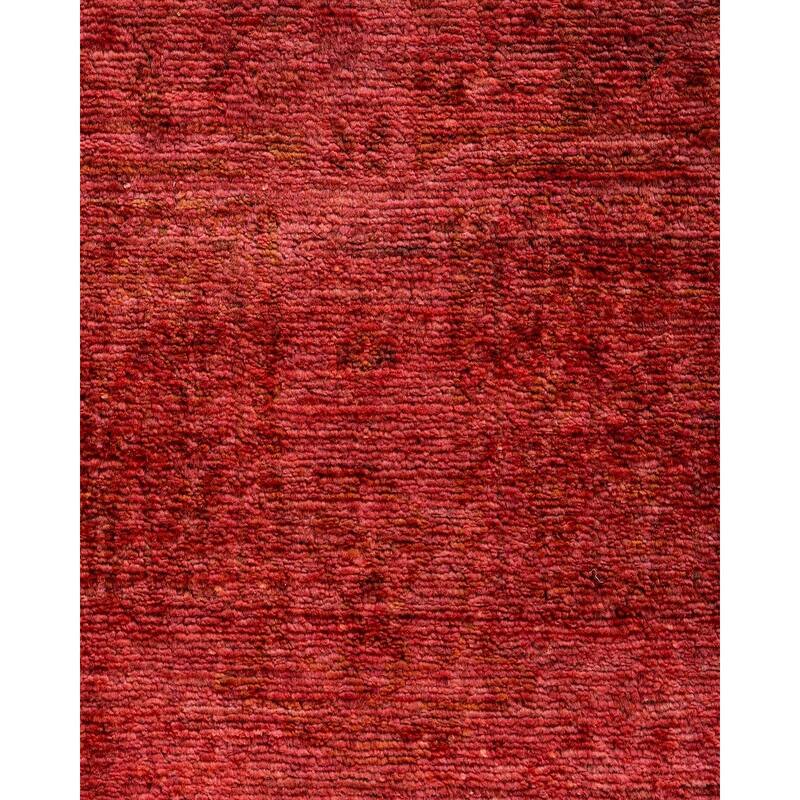 Overdyed, One-of-a-Kind Hand-Knotted Area Rug - Pink - 4' 1" x 6' 0"