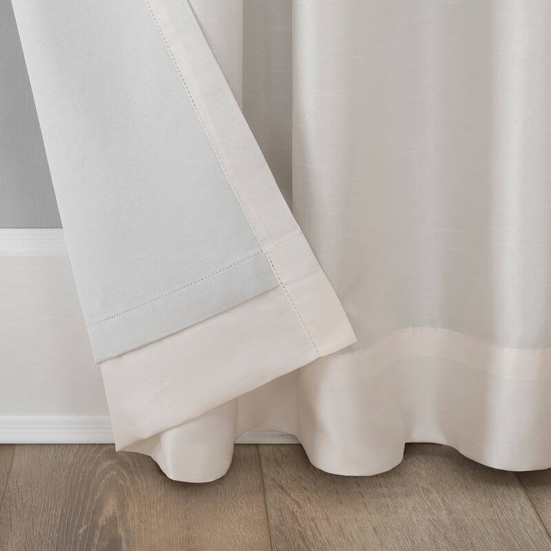 Sun Zero Evelina Faux Dupioni Silk Blackout Curtain Panel, Single Panel