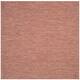 SAFAVIEH Courtyard Carolann Indoor/ Outdoor Waterproof Patio Backyard Rug - 5'3" x 5'3" Square - Red/Beige
