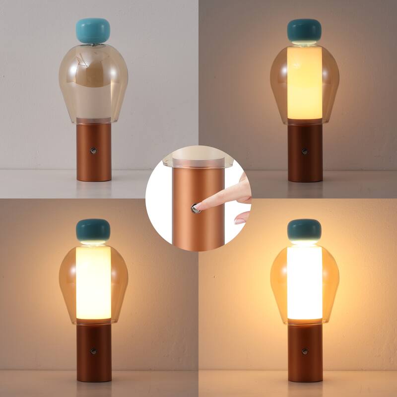 10.75" Candle-Style Rechargeable/Cordless Dimmable Integrated LED Table Lamp with Touch Sensor - 10.75