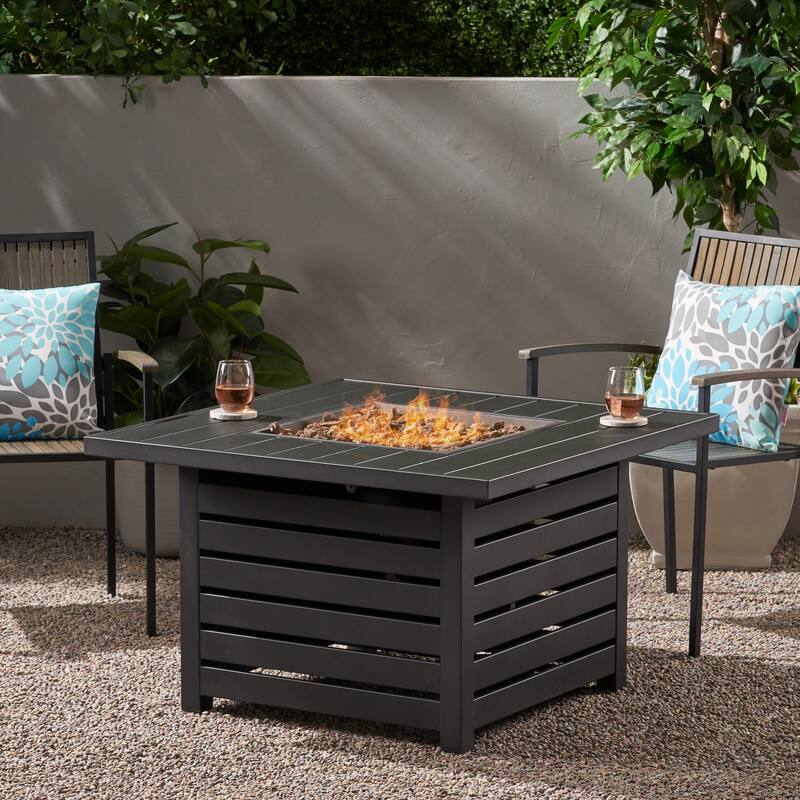 Rene Black Iron Fire Pit by Christopher Knight Home - N/A