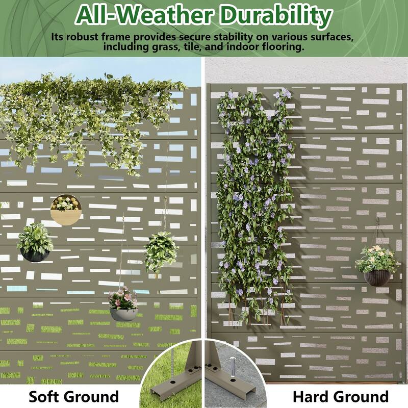 Outdoor Privacy Screen Metal Privacy Screen Panel Free Standing