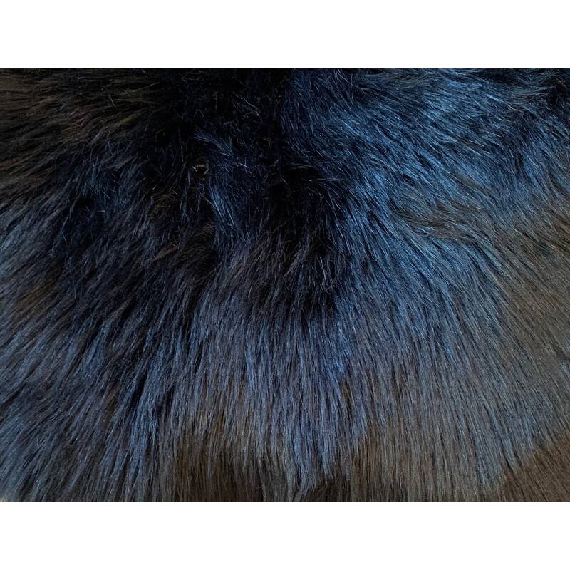 Ovella Home Premium Luxurious Faux Sheepskin 4-Pelt Plush Shag Area Rug - 4' x 6' - 4' x 6' - Black