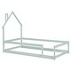 preview thumbnail 63 of 64, Twin Size Wood House-Shaped Headboard Floor Bed with Fences