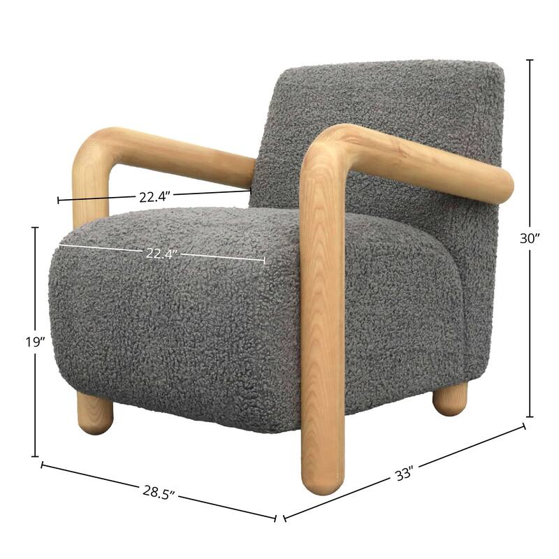 Austin Upholstered Club Chair, Storm Grey