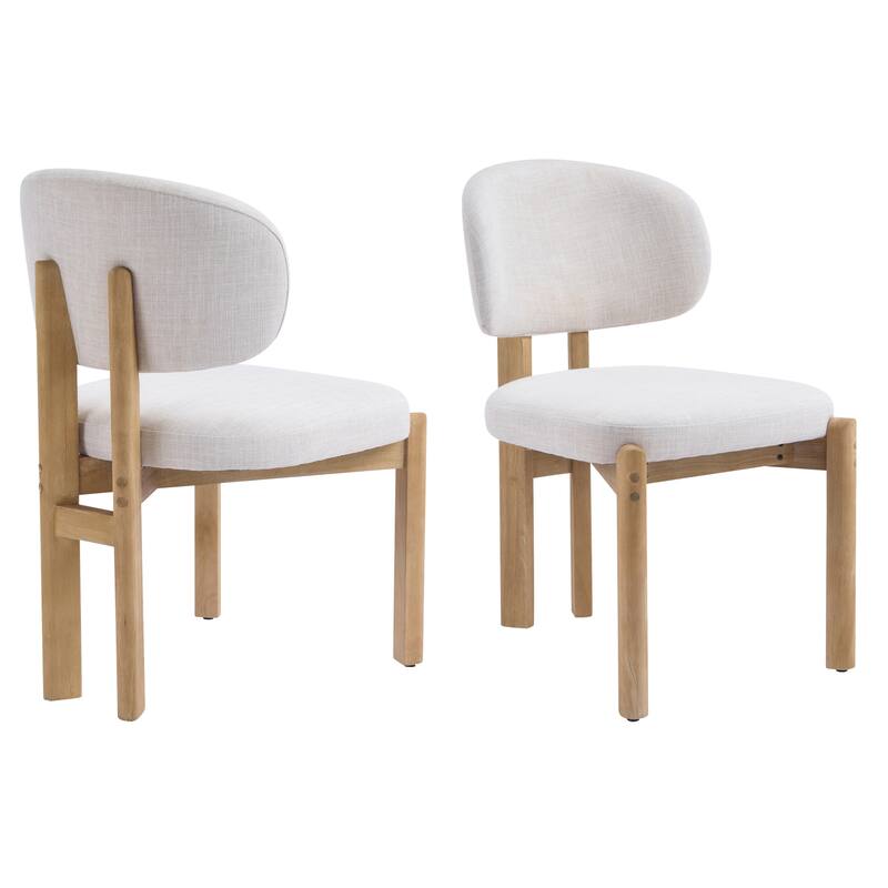 Christopher Knight Home - Aurelio Solid Rubberwood Upholstered Dining Chair