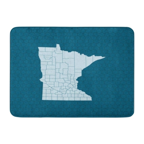 Shop Abstract Map Of Minnesota America County Federal Doormat Floor Rug Bath Mat 23 6x15 7 Inch Multi On Sale Overstock 31780553