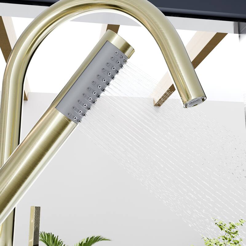 Eviva Modem Single-Handle Freestanding Tub Faucet with Hand Shower