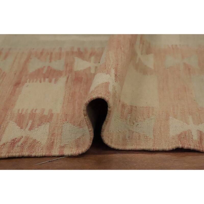 Hand Woven Oriental 100% Wool Carpet Southwestern Tribal Greys & Charcoal Kilim Area Rug - 9' 9'' X 8' 4''