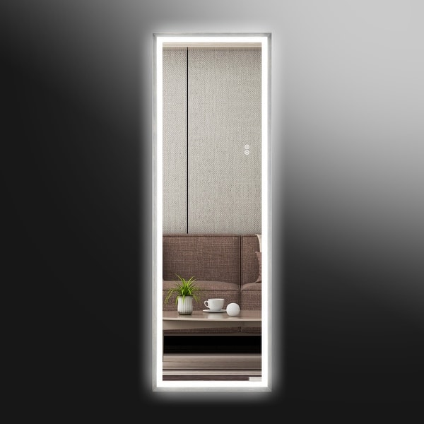 slide 1 of 48, LED Full Length Wall Mounted Mirror, Dress Mirror, Hanging Mirror Antique Brass