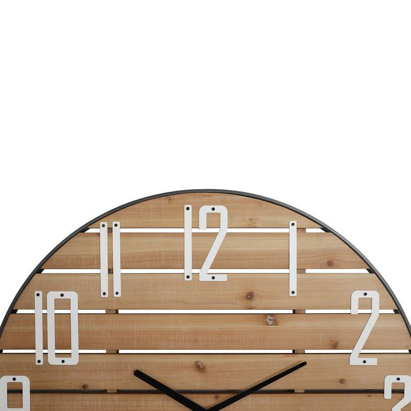 Lorena Round Wood Farmhouse Wall Clock - 33"H x 33"W x 1.25"D