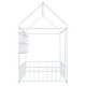 preview thumbnail 20 of 70, Metal Floor House Bed Frame with Fence and Shelves
