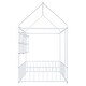 preview thumbnail 9 of 10, Twin Metal House Bed Frame with Storage Shelves and Fence Design