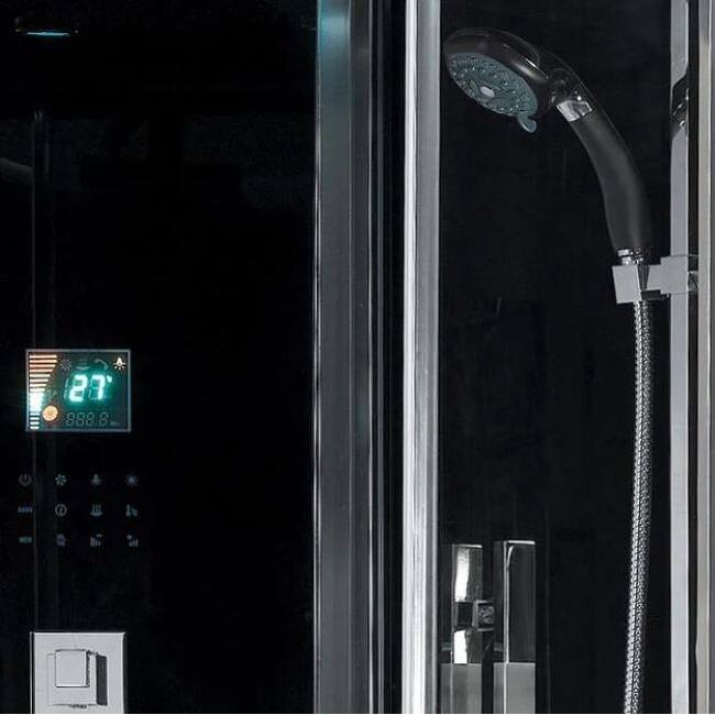 Platinum DA333F8 Black Steam Shower