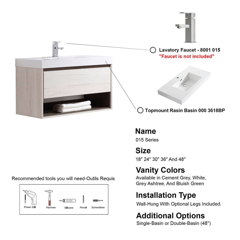 Laila 36" Single Bathroom Vanity Set