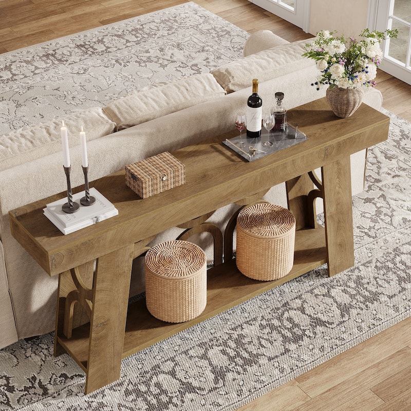 63" Console Table with Arched Legs