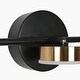 preview thumbnail 9 of 7, Modern 4-Light LED Bathroom Linear Vanity Light Black Gold Wall Sconce - 27.6" L x 5.5" W x 4.7" H