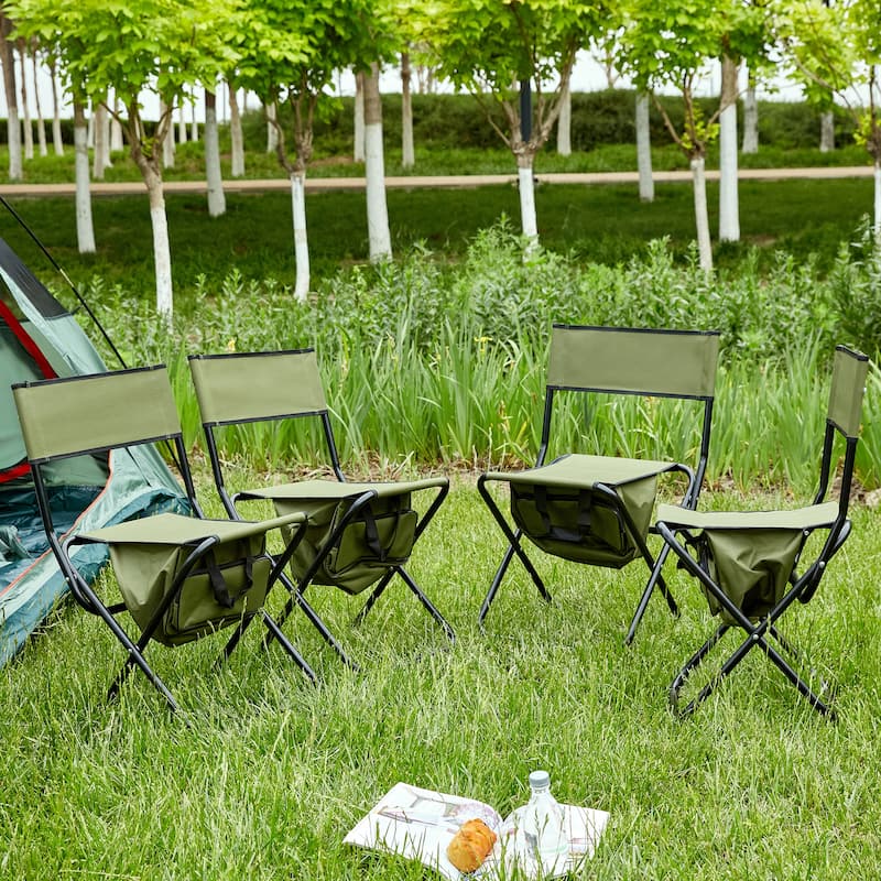 Folding Outdoor Chairs with Storage Bag (Set of 4)