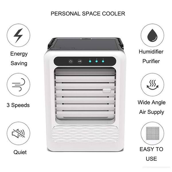 3 In 1 Portable Air Conditioner Fan Air Cooler Humidifier Purifier Desktop Cooling Fan Table Mini Cooler On Sale Overstock