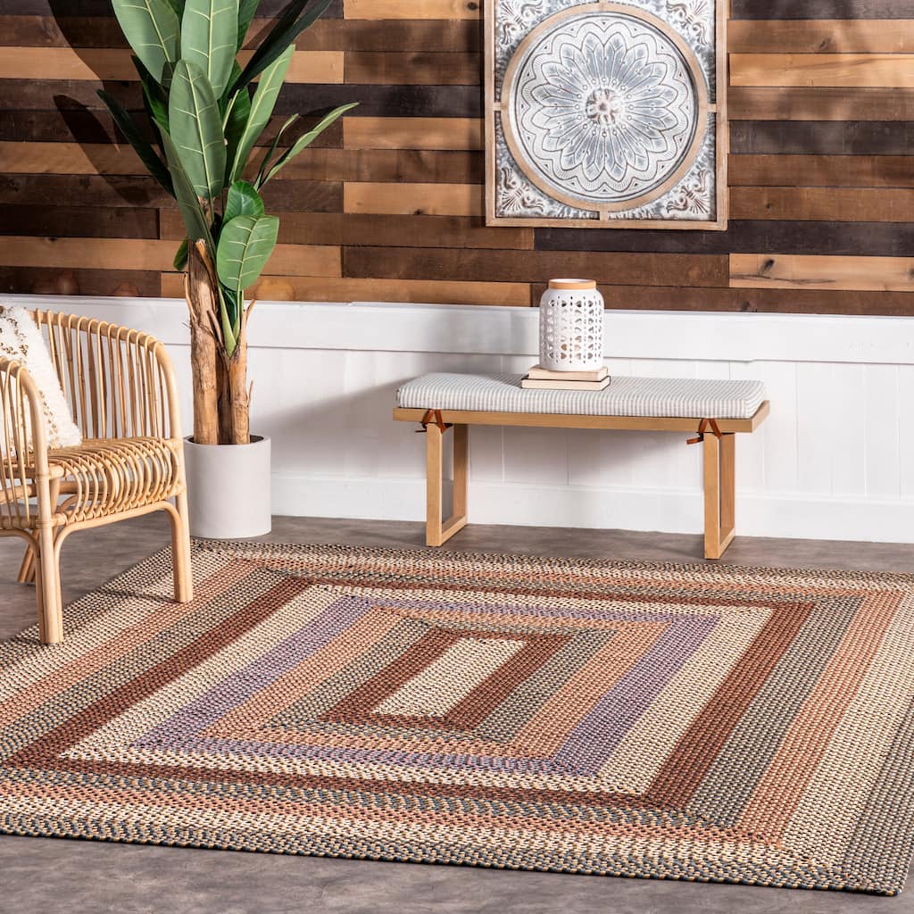 Nuloom Gwyneth Braided Borders Indoor/Outdoor Area Rug