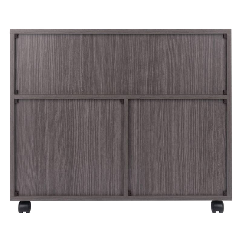 Halifax 3-Section Multi-Storage Mobile Cabinet Charcoal Finish