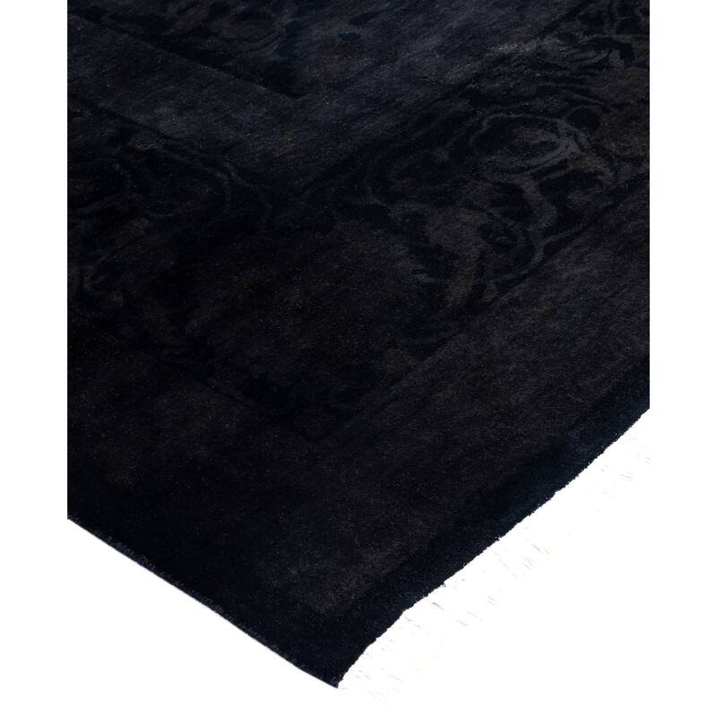 Overdyed One-of-a-Kind Hand-Knotted Area Rug - Black - 8' 2" x 10' 1"
