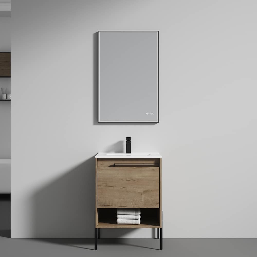 Blossom Turin 24 Inch Freestanding Bathroom Vanity with Ceramic Sink