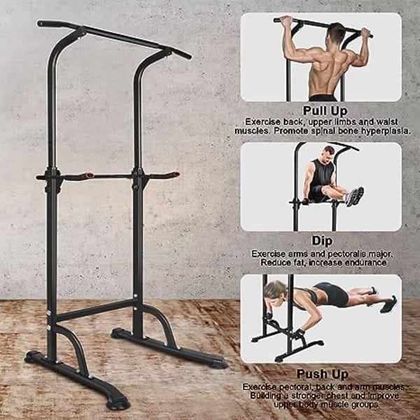 leikefitness Pull Up Dip Station Verstelbare Hoogte Krachttraining Dip Stands Station Tricep Dips Push-Ups Voor Thuis Gym