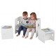 preview thumbnail 9 of 8, Gymax 3PCS Kids Table and Chair Set w/Chalkboard Lovely Patterns