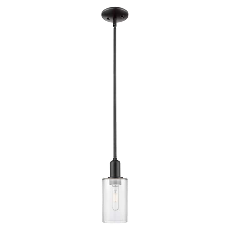 Innovations Lighting Endless Possibilities Arcadia - Clymer - 1 Light 4" Stem Hung Mini Pendant - Clear/Matte Black