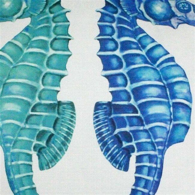 Capri Seahorse Reflect Throw Pillow