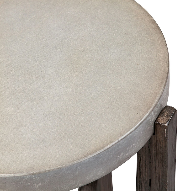 Cascade Rustic Brown Chair Side Table