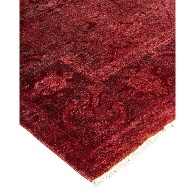 Vibrance, One-of-a-Kind Hand-Knotted Area Rug - Red, 4' 1" x 6' 4" - 4' 1" x 6' 4"