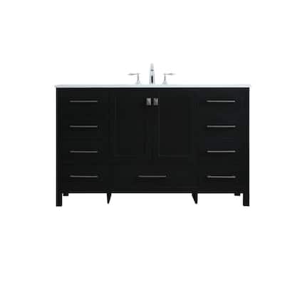 Elegant Lighting VF18854 Irene 54" Free Standing Single Basin Vanity